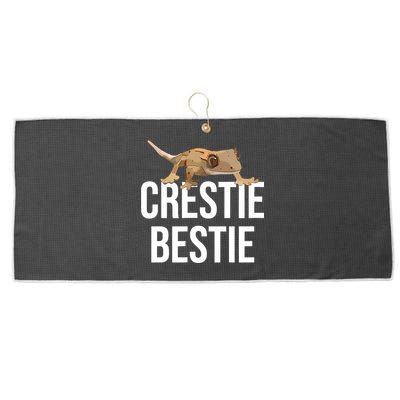 Crestie Bestie Crested Gecko Reptile Lizard Pet Lover Gift TShirt Large Microfiber Waffle Golf Towel