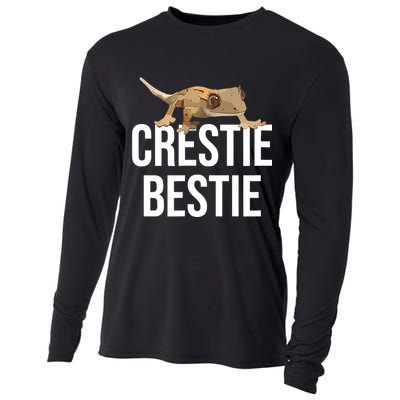 Crestie Bestie Crested Gecko Reptile Lizard Pet Lover Gift TShirt Cooling Performance Long Sleeve Crew