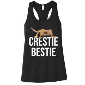 Crestie Bestie Crested Gecko Reptile Lizard Pet Lover Gift TShirt Women's Racerback Tank