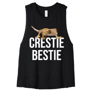 Crestie Bestie Crested Gecko Reptile Lizard Pet Lover Gift TShirt Women's Racerback Cropped Tank