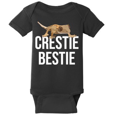Crestie Bestie Crested Gecko Reptile Lizard Pet Lover Gift TShirt Baby Bodysuit