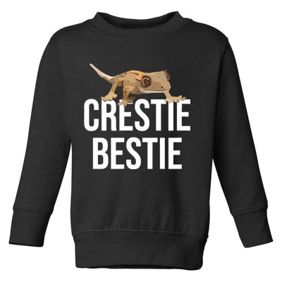 Crestie Bestie Crested Gecko Reptile Lizard Pet Lover Gift TShirt Toddler Sweatshirt
