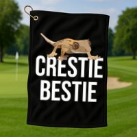 Crestie Bestie Crested Gecko Reptile Lizard Pet Lover Gift TShirt Golf Towel