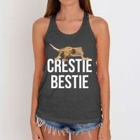 Crestie Bestie Crested Gecko Reptile Lizard Pet Lover Gift TShirt Women's Knotted Racerback Tank