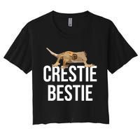 Crestie Bestie Crested Gecko Reptile Lizard Pet Lover Gift TShirt Women's Crop Top Tee