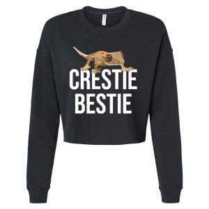 Crestie Bestie Crested Gecko Reptile Lizard Pet Lover Gift TShirt Cropped Pullover Crew