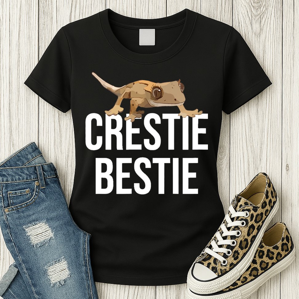 Crestie Bestie Crested Gecko Reptile Lizard Pet Lover Gift TShirt Womens T-Shirt