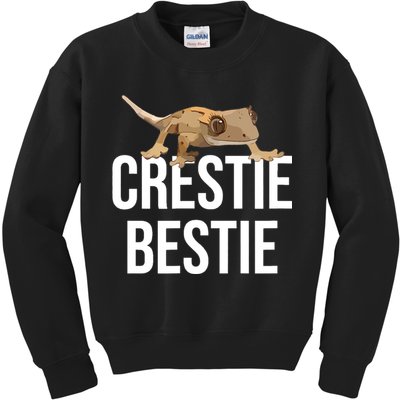 Crestie Bestie Crested Gecko Reptile Lizard Pet Lover Gift TShirt Kids Sweatshirt