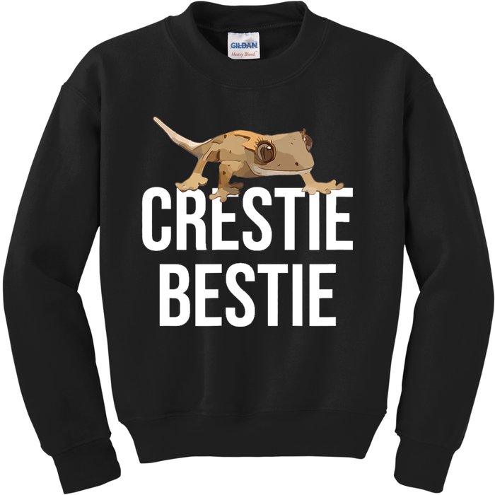 Crestie Bestie Crested Gecko Reptile Lizard Pet Lover Gift TShirt Kids Sweatshirt