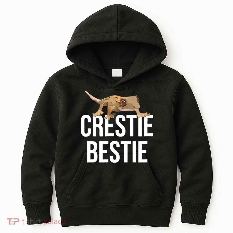Crestie Bestie Crested Gecko Reptile Lizard Pet Lover Gift TShirt Kids Hoodie