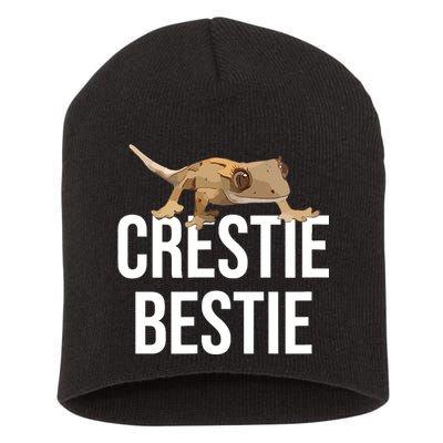 Crestie Bestie Crested Gecko Reptile Lizard Pet Lover Gift TShirt Short Acrylic Beanie