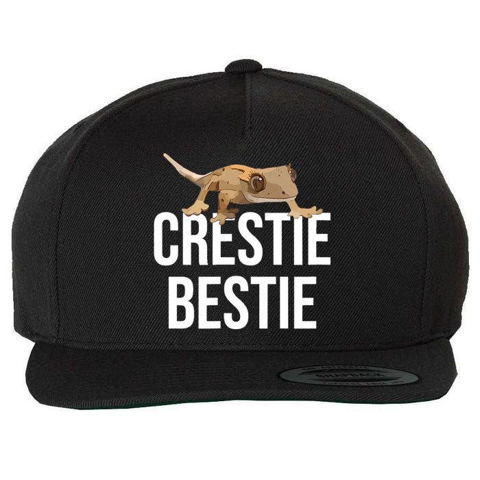 Crestie Bestie Crested Gecko Reptile Lizard Pet Lover Gift TShirt Wool Snapback Cap