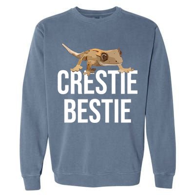 Crestie Bestie Crested Gecko Reptile Lizard Pet Lover Gift TShirt Garment-Dyed Sweatshirt