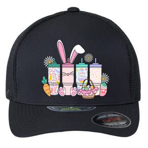 Cute Bunny Cup Lover Easter Day Flexfit Unipanel Trucker Cap