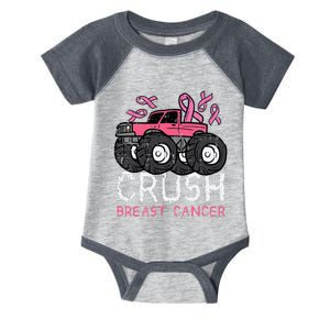 Crush Breast Cancer Awareness Monster Truck Infant Baby Jersey Bodysuit