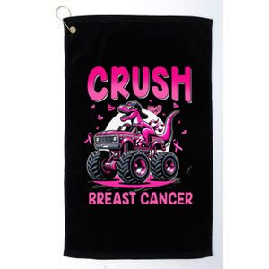 Crush Breast Cancer Awareness Monster Truck Boy Platinum Collection Golf Towel