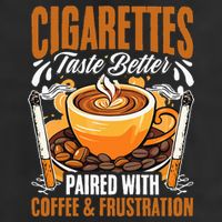 Caffeine Barista Coffee Brew Cigar Smoker Cigarettes Coffee  7 Panel Mesh Trucker Snapback Hat