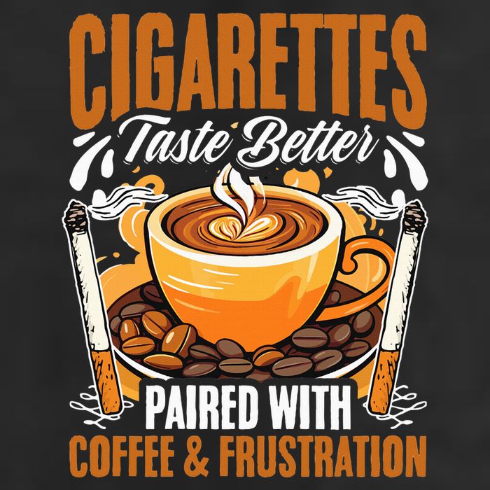 Caffeine Barista Coffee Brew Cigar Smoker Cigarettes Coffee  7 Panel Mesh Trucker Snapback Hat