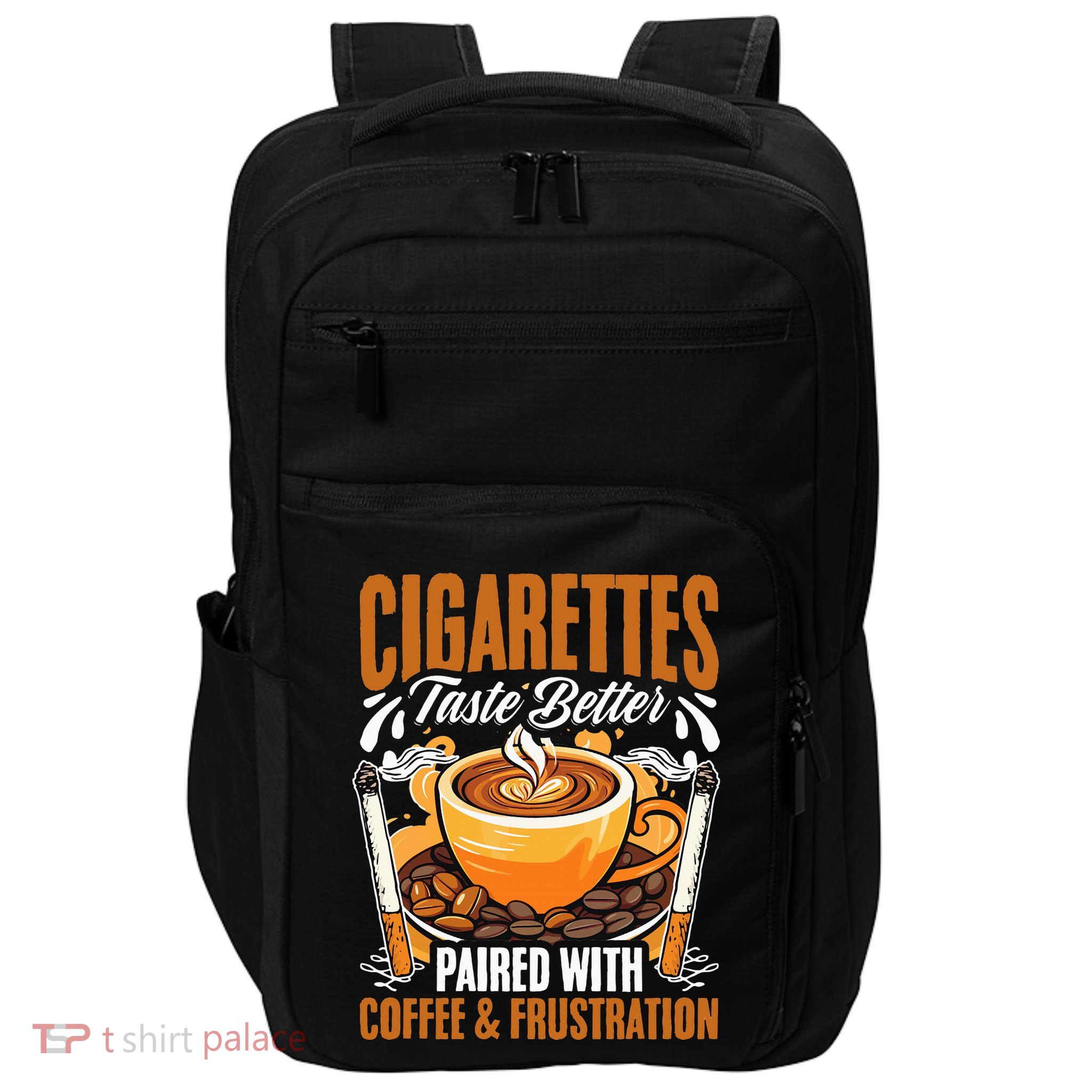 Caffeine Barista Coffee Brew Cigar Smoker Cigarettes Coffee  Impact Tech Backpack