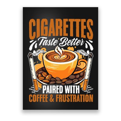 Caffeine Barista Coffee Brew Cigar Smoker Cigarettes Coffee  Poster