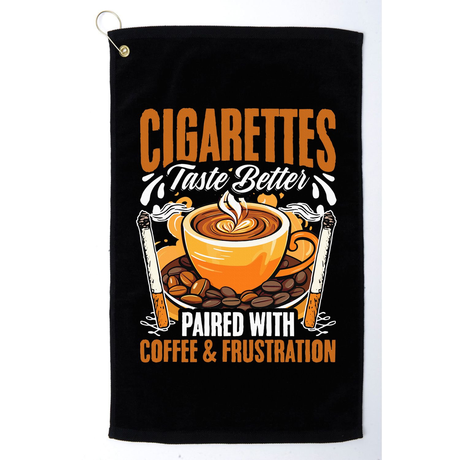 Caffeine Barista Coffee Brew Cigar Smoker Cigarettes Coffee  Golf Towel
