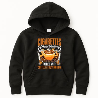 Caffeine Barista Coffee Brew Cigar Smoker Cigarettes Coffee  Kids Hoodie