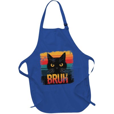 Cat Bruh Full-Length Apron With Pockets