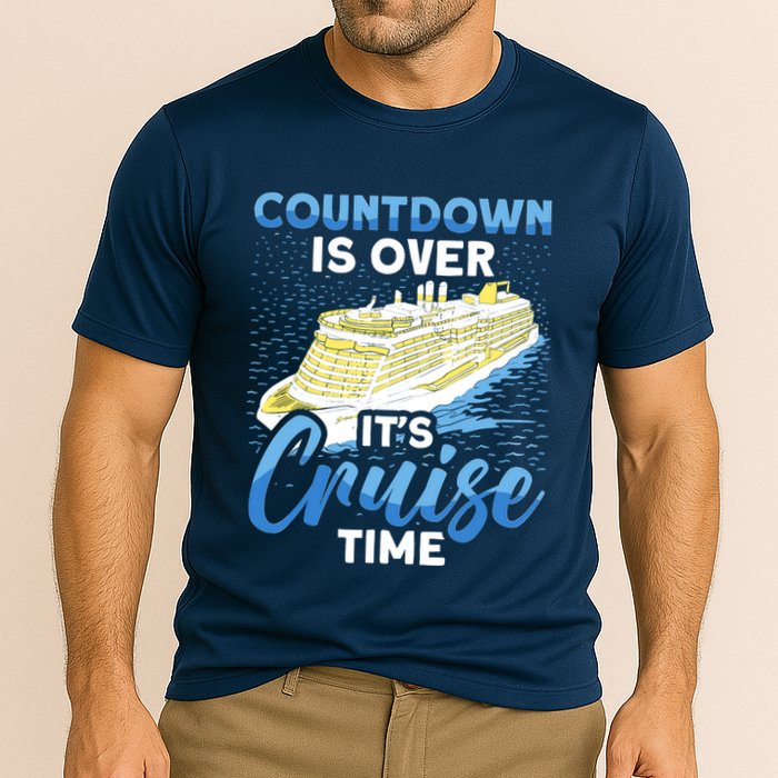 Cruising Boat Countdown Is Over ItS Cruise Time Cruise Cooling Performance Crew T-Shirt