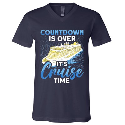 Cruising Boat Countdown Is Over ItS Cruise Time Cruise V-Neck T-Shirt