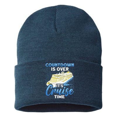 Cruising Boat Countdown Is Over ItS Cruise Time Cruise Sustainable Knit Beanie