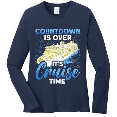 Cruising Boat Countdown Is Over ItS Cruise Time Cruise Ladies Long Sleeve Shirt