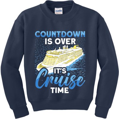 Cruising Boat Countdown Is Over ItS Cruise Time Cruise Kids Sweatshirt