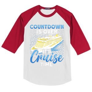 Cruising Boat Countdown Is Over ItS Cruise Time Cruise Kids Colorblock Raglan Jersey