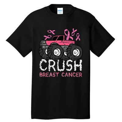 Crush Breast Cancer Awareness Monster Truck Tall T-Shirt