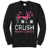 Crush Breast Cancer Awareness Monster Truck Tall Sweatshirt