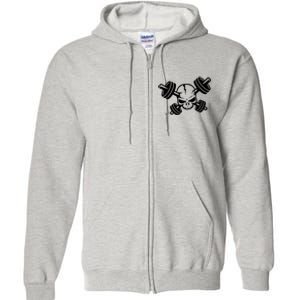 Crossed Barbell Full Zip Hoodie