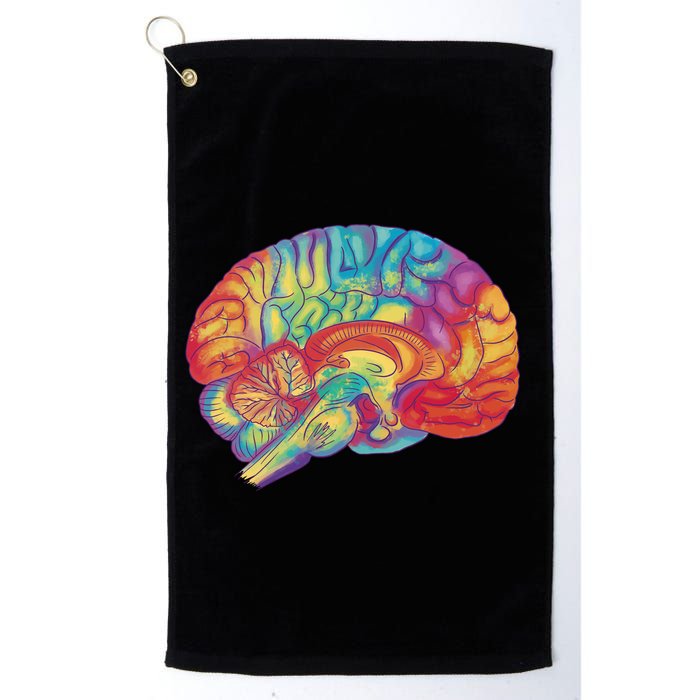 Colorful Brain Golf Towel