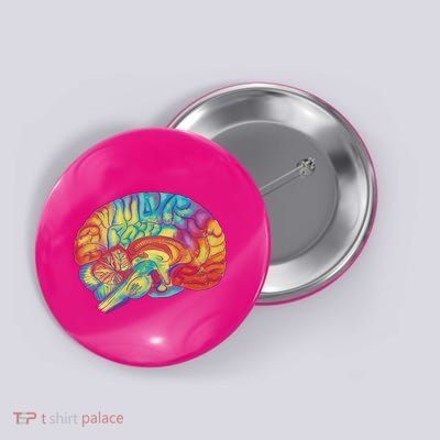 Colorful Brain Button