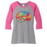 Colorful Brain Women's Tri-Blend 3/4-Sleeve Raglan Shirt