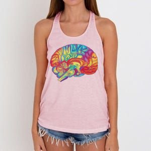 Colorful Brain Women's Knotted Racerback Tank