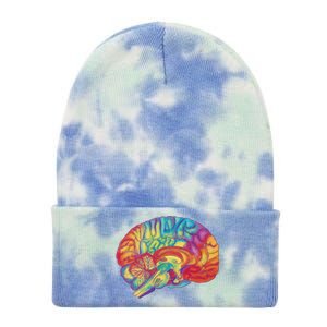 Colorful Brain Tie Dye 12in Knit Beanie