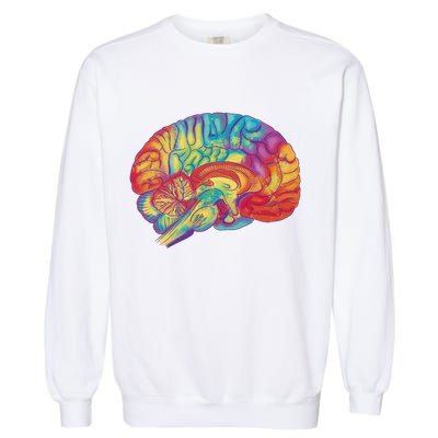 Colorful Brain Garment-Dyed Sweatshirt