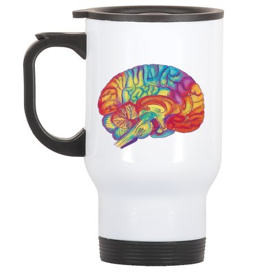 Colorful Brain Stainless Steel Travel Mug