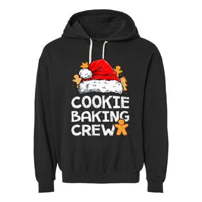 Cookie Baking Crew Christmas Santa Family Gingerbread Team Garment-Dyed Fleece Hoodie