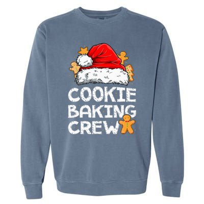 Cookie Baking Crew Christmas Santa Family Gingerbread Team Garment-Dyed Sweatshirt