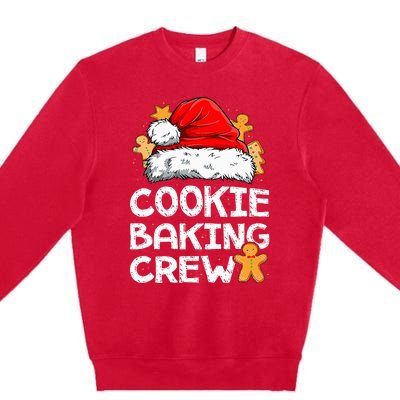 Cookie Baking Crew Christmas Santa Family Gingerbread Team Premium Crewneck Sweatshirt