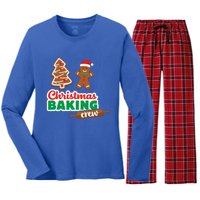 Christmas Baking Crew Funny Merry Xmas Cookies Matching Cute Gift Women's Long Sleeve Flannel Pajama Set 