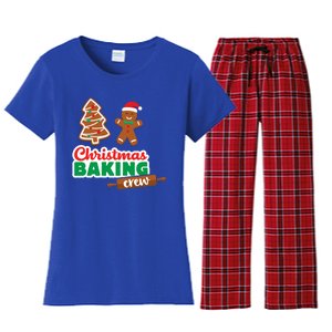 Christmas Baking Crew Funny Merry Xmas Cookies Matching Cute Gift Women's Flannel Pajama Set