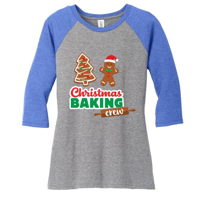 Christmas Baking Crew Funny Merry Xmas Cookies Matching Cute Gift Women's Tri-Blend 3/4-Sleeve Raglan Shirt