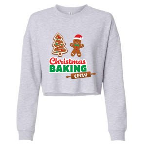 Christmas Baking Crew Funny Merry Xmas Cookies Matching Cute Gift Cropped Pullover Crew